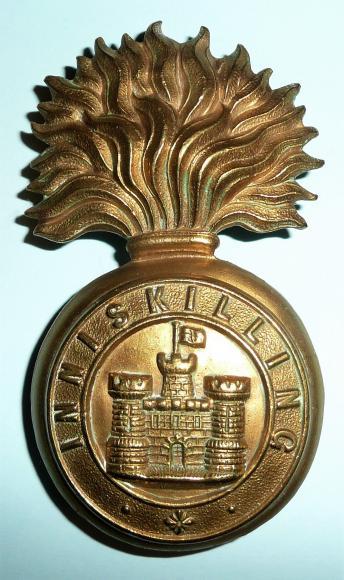 Irish - The Royal Inniskilling Fusiliers Other Ranks Brass Glengarry Grenade Badge