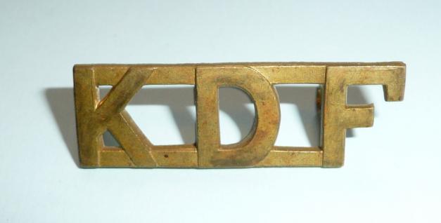 KDF Kenya Defence Force Brass Shoulder Title  - UK Maker