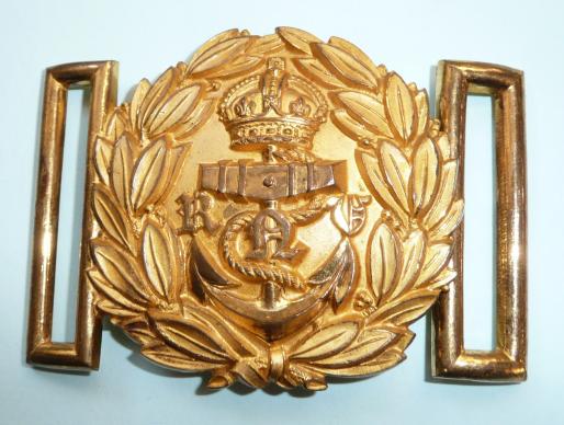 Royal Naval Volunteer Reserve Officers Full Dress Fire Gilt Waist Belt Clasp (WBC), 1902 - 1953