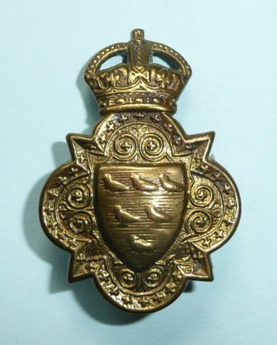 Sussex Imperial Yeomanry Other Ranks Brass Metal Cap Badge