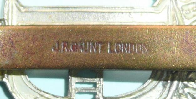 WW2 War Raised Unit - 22nd Dragoons Die Struck White Metal Cap Badge - JR Gaunt London
