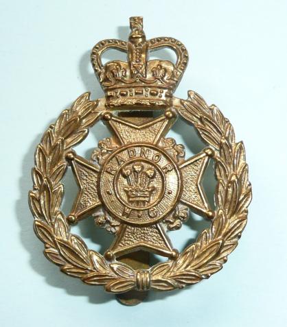 Radnor Home Guard ( HG) Brass Cap Badge, QEII Issue