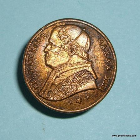 Religious Lapel Button Badge celebrating Roman Catholic Pope Pius IX