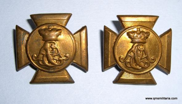 Wiltshire Regiment Matched Pair of Other Ranks Brass Collar Badges