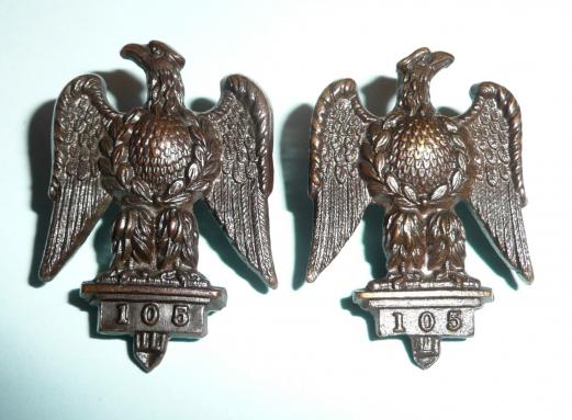 Royal Dragoons (1st Dragoons) Facing Pair of OSD Officers Collar Badges