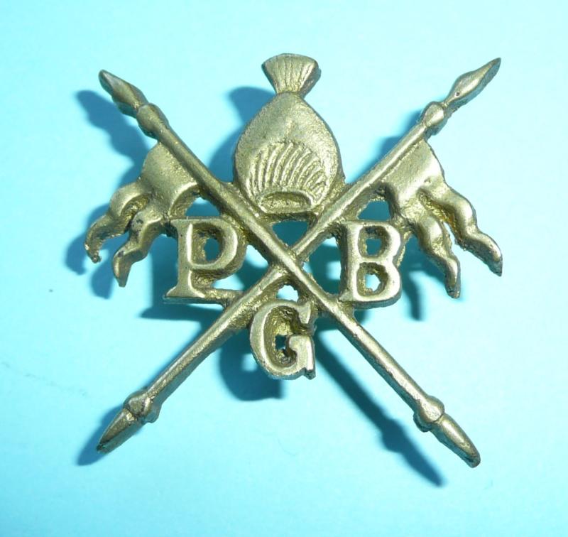 The Nazim of Hyderabad Prince Body Guard (PBG)  Gilt Brass Cap / Collar Badge, pre 1948 Indian Princely State