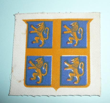 Printed Coat of Arms for Durham Cloth Formation Sign - RA & Mobile Defence Corps