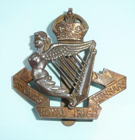 WW1/ WW2 8th ( King's Royal Irish ) Hussars Other Ranks Bi-metal Cap Badge