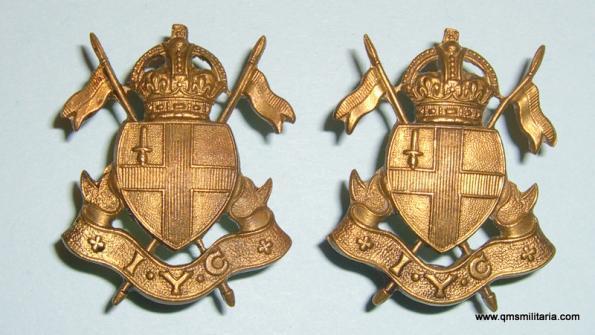 Imperial Yeomanry Cadets Matched Pair of Collar Badges (worn by the City of London Rough Riders )