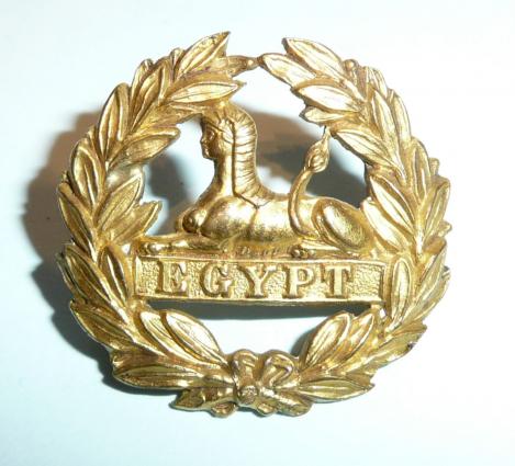 Gloucestershire ( Glosters ) Regiment Officers Gilt Back Badge -  Variety Worn on the 1881-1914 Pattern Blue Cloth and White Foreign Service Helmets