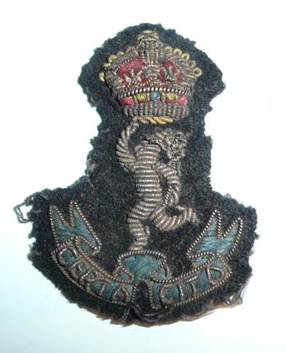 Royal Corps of Signals Officers Bullion Cap Badge, King's Crown