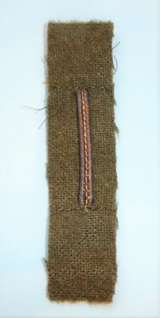 WW1 Single Bullion on Khaki Wound Stripe