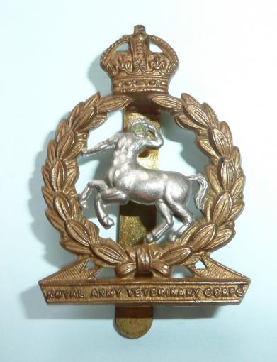 WW2 RAVC Royal Army Veterinary Corps Bi-metal Cap Badge - Gladman & Norman