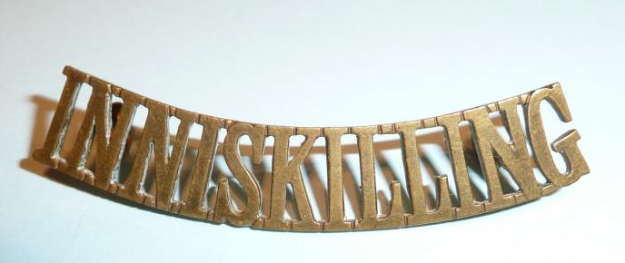Inniskilling - 6th Inniskillings Dragoons Brass Shoulder Title, 1920 - 1926