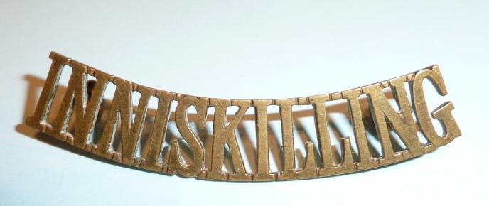 Inniskilling - 6th Inniskillings Dragoons Brass Shoulder Title, 1920 - 1926