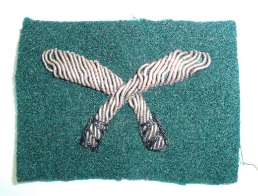 17th Gurkha Division Officers Silver Bullion Wire Embroidered Cloth Formation Sign
