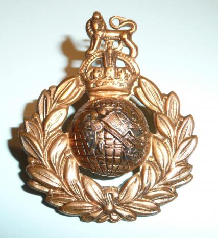 Royal Marines Brass Cap Badge, Kings Crown