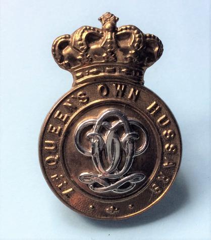 Victorian 7th Queens Own Hussars Other Ranks Bi-Metal Cap Badge
