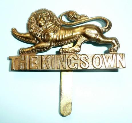 The Kings Own ( Royal Lancaster ) Regiment Brass Other Ranks Cap Badge, 2nd pattern