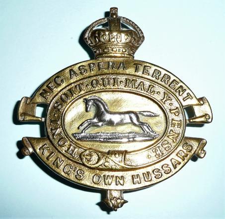 3rd The Kings Own Hussars Officers Large Pouch Badge, 1901 - 1922