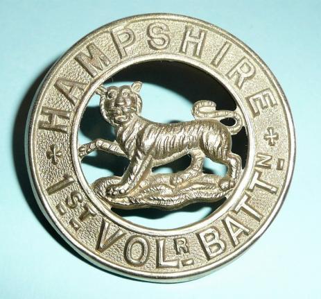 1st Volunteer Battalion ( VB) Hampshire Hants Regiment White Metal Helmet Plate Centre (HPC) 