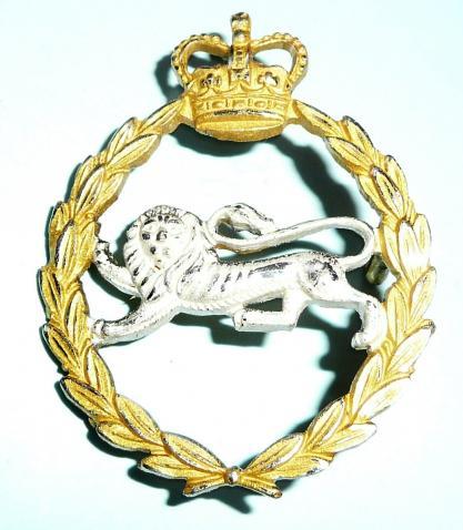 The Kings Own Royal Border Regiment Officers Full Dress Silver Plated and Gilt Cap Badge