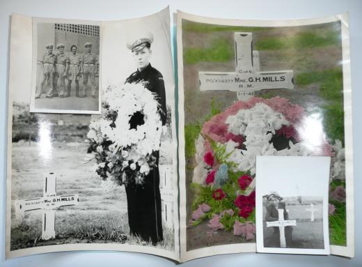 WW2 Casualty Medal Group to a Royal Marine Gunner who served on Aircraft Carrier HMS Formidable plus photos, service papers, and CWGC information etc