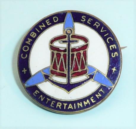 Combined Services Entertainment (CSE) Enamel and Gilt Lapel Pin Badge