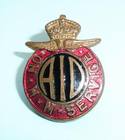 Aeronautical Inspection Directorate (AID) On HM Service Mini lapel badge - Ladies Issue