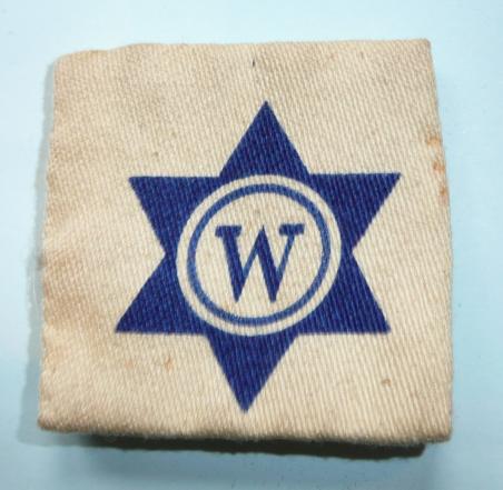 WW2 Royal Navy & WRNS Writer Clerk Proficiency Printed Tropical Dress  Arm Badge