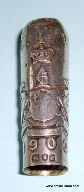 Boer War City Imperial Volunteers ( CIV) Hallmarked Silver (1900) Swagger Stick Top