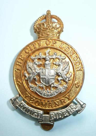 City of London Yeomanry (Rough Riders) Bi-Metal Cap Badge