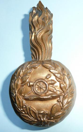 Militia Artillery Busby Brass Badge and Plume Holder