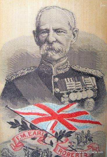 Field Marshal Earl Roberts Edwardian Silk Embroidered Edwardian Postcard