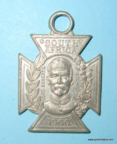 Boer War Peace Medallion - Tynemouth ( Northumberland ) Friendly Society - Lord Roberts