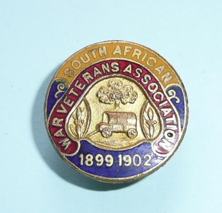 South African Boer War Veterans Enamel and Gilt Lapel Old Comrades (OCA ) Badge