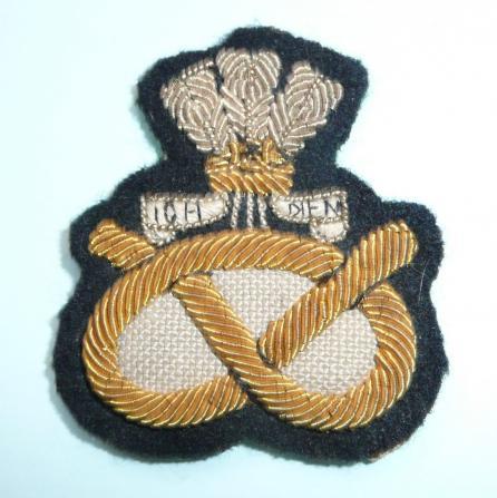 The Staffordshire Regiment (Prince of Wales's) Officers Embroidered Bullion Beret Badge, Holland Patch