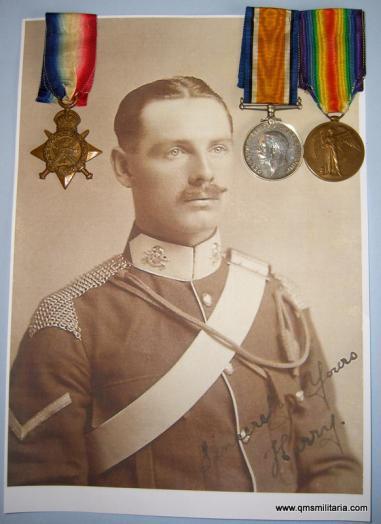 Harry Washington - 17th Lancers 1914 Medal Trio / Commissioned Essex Regiment
