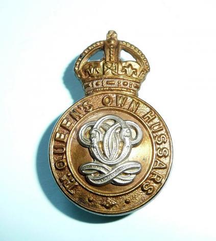 7th Queens Own Hussars Other Ranks Bi-metal Collar Badge