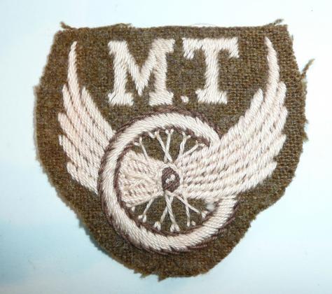 MT (Motor Transport) Upswept Wings Embroidered Proficiency Arm Badge