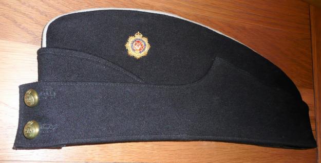 WW2 Royal Army Service Corps RASC Officers Forage Cap with Gilt & Enamel Forage Cap Badge, Corps Buttons, All GVI Cypher