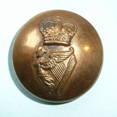 Irish Guards Officers Large Pattern Gilt Button, Queens Crown