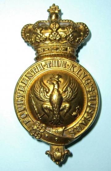 14th The Kings Hussars Officers Bit Boss Horse Furniture Ornament Badge