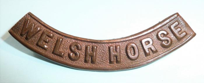 WW1 - The Welsh (Yeomanry) Horse (Lancers) Bronze Shoulder Title