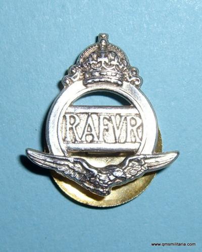 WW2 Royal Air Force Volunteer Reserve RAFVR Officially Numbered Lapel Badge