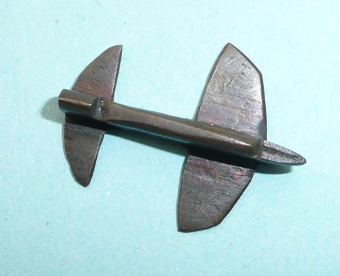 WW2 RAF Hurricane Plane Badge, handmade from Copper Penny Coin