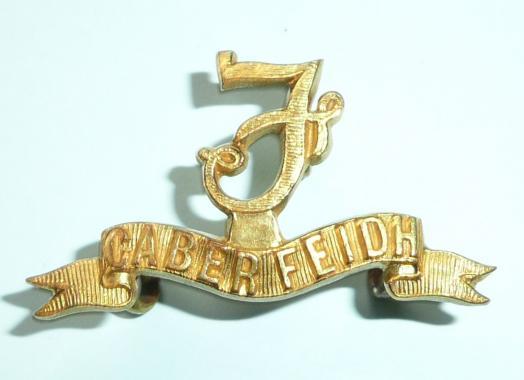 Seaforth Highlanders (Ross Shire Buffs, The Duke of Albanys) Officers Gilt Collar Badge F Cypher