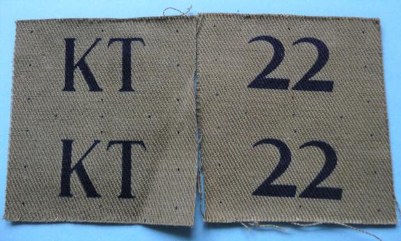 WW2 Printed Designations for 22nd Battalion Kent (Tunbridge Wells) Home Guard