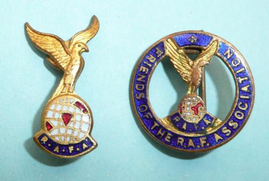 Royal Air Force Association (RAFA) x 2 variants of enamel and gilt lapel badges