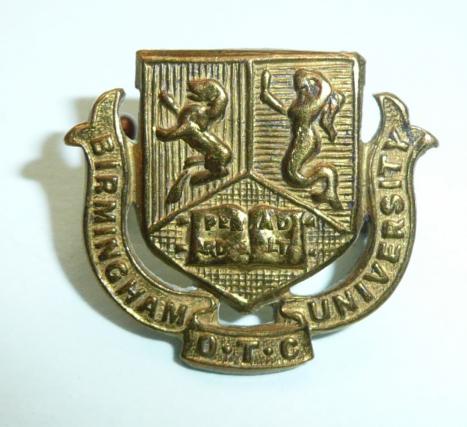 Birmingham University OTC (Officer Training Corps) Brass Collar Badge